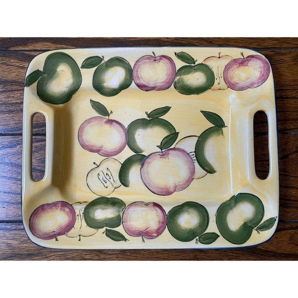 WCL China Serving Tray with Apple Motif VINTAGE - Picture 1 of 2